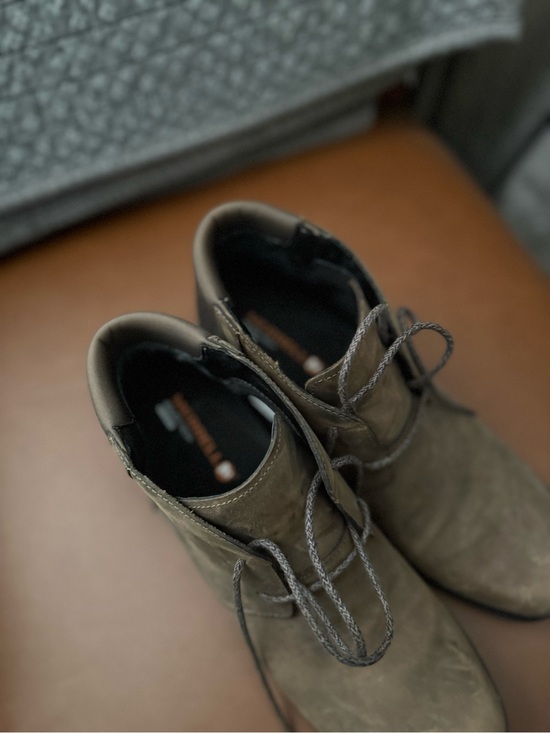 Merrell Shoes - Merrell Women's Olive Brown Lace-Up Ankle Boots